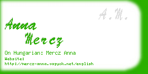 anna mercz business card
